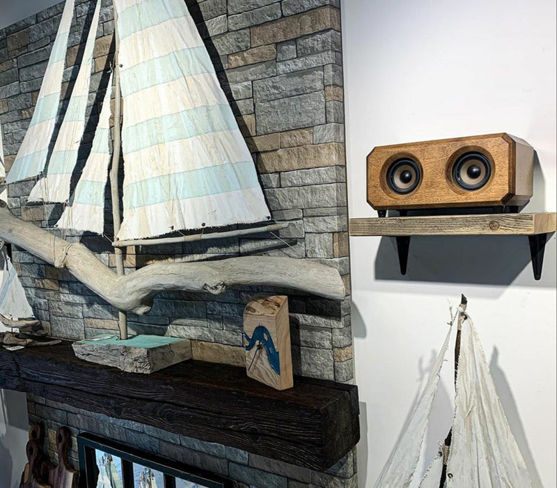 Madawaska wireless Bluetooth speakers. Buy lifestyle brands made from reclaimed river wood.
