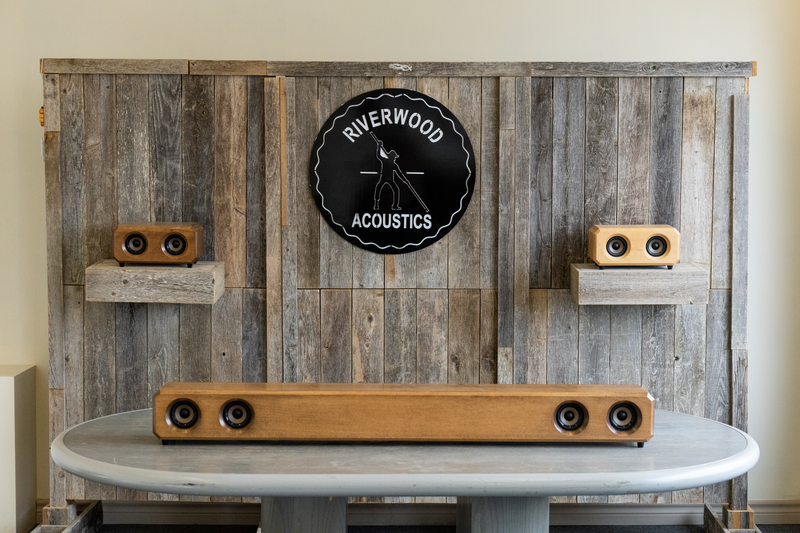 Buy speakers made from reclaimed river wood with Bluetooth connections. Buy television sound bars.
