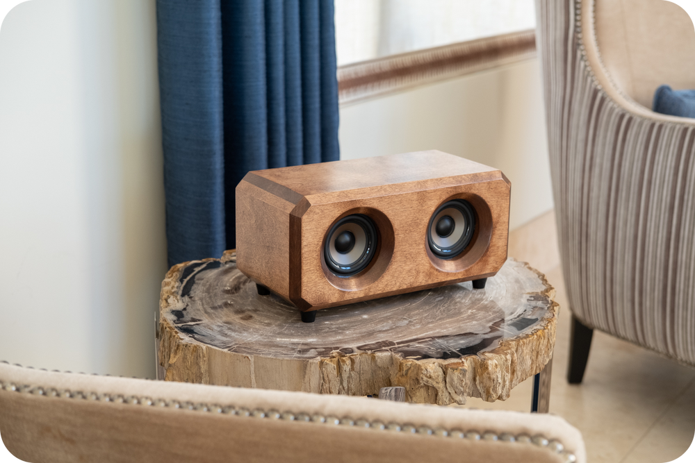 Riverwood Acoustics premium Bluetooth Speaker is the the Hudson Model.